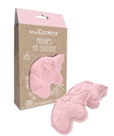 6 moules individuels ""licorne""