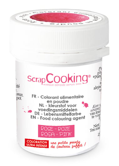 Colorant alimentaire en poudre ScrapCooking® - Rose - 5 g