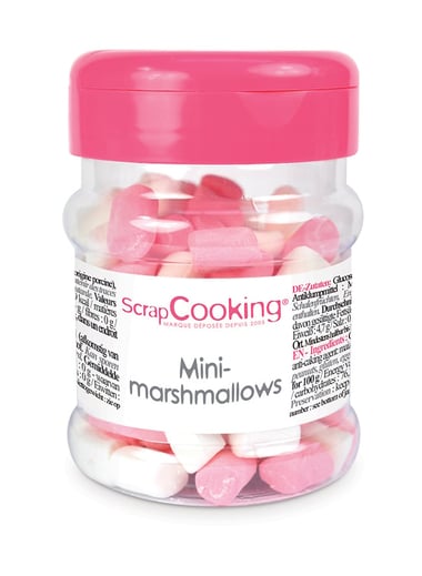 Mini-marshmallows ScrapCooking® - Blanc et rose - 40 g