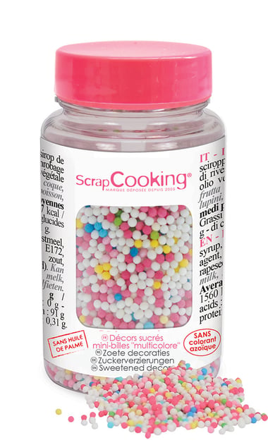 Mini-billes en sucre ScrapCooking® - Multicolore - 80 g