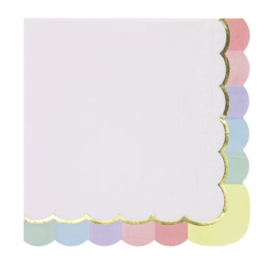 16 serviettes - 33 x 33 cm - Rose pastel