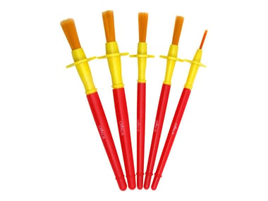 Set de 5 maxi pinceaux synthétiques Créalia