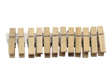 12 pinces à linge 3,5 cm - bois - Créalia