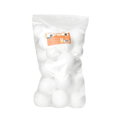 Assortiment de 30 boules en  polystyrène - Créalia