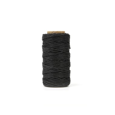 Cordon coton ciré 1 mm x 20 m Créalia - Noir