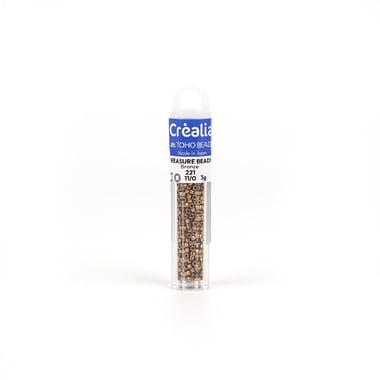 Perles Toho 11/0 - Tube de 3 g - Color 221 Bronze bronze - Créalia