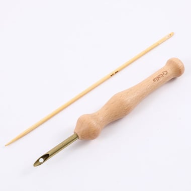 Outil Punch Needle en bois Créalia