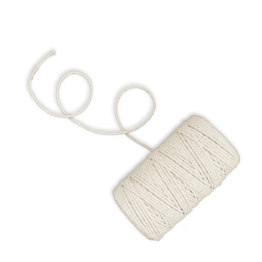 Fil macramé - Blanc - 2 mm x 66 m - Créalia