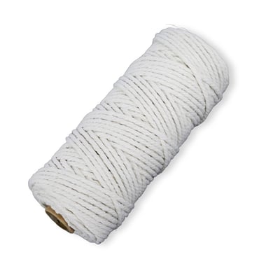 Fil macramé - Blanc - 3 mm x 62 m - Créalia
