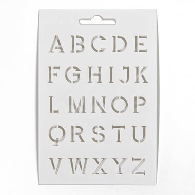 Pochoir 10 x 15 cm - Alphabet en relief - Créalia