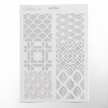 Pochoir A4 - Motifs art déco - Créalia