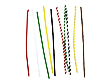 30 fils chenille 30 cm 10 couleurs Noël - Créalia