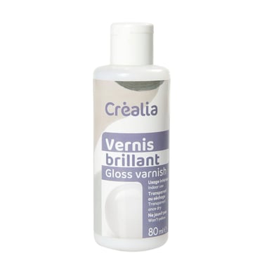 Vernis brillant en flacon de 80 ml Crealia