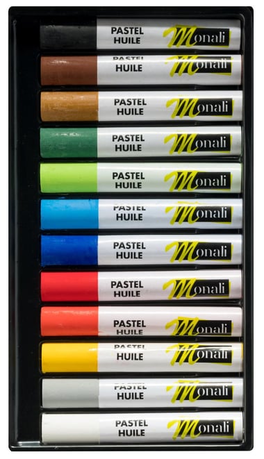 Boîte de 12 pastels à l'huile - Monali