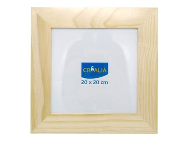 Cadre photo carré en bois - 20x20 cm - Créalia