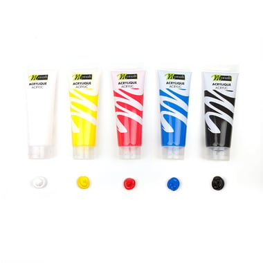 Set de peinture acrylique - 5 x 120 ml - Monali