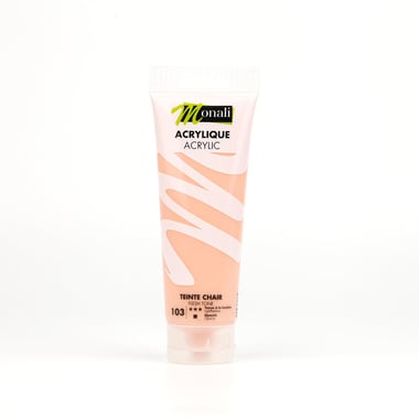 Tube de 120 ml de peinture acrylique Monali - Ton Chair