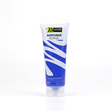 Tube de 120 ml de peinture acrylique Monali - Bleu Outremer