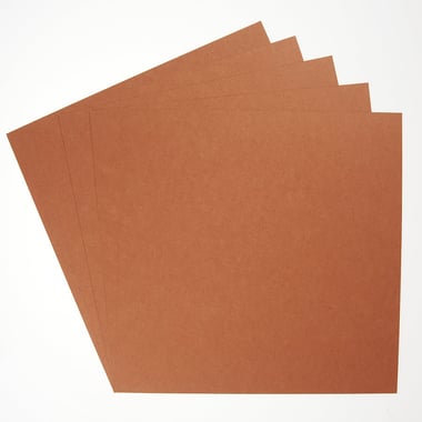Lot de 5 feuilles kraft – 30 x 30 cm – Rouille - Créalia