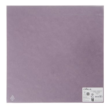 Lot de 5 feuilles kraft    30 x 30 cm    Améthyste - Créalia