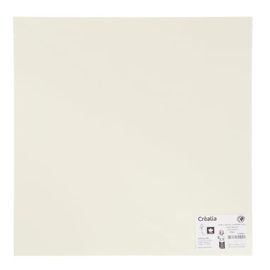 Lot de 5 feuilles – 30 x 30 cm – Crème uni - Créalia