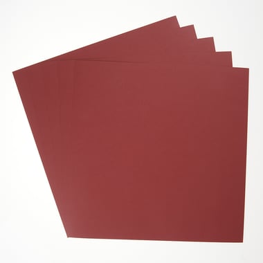 Lot de 5 feuilles – 30 x 30 cm – Bordeaux uni - Créalia