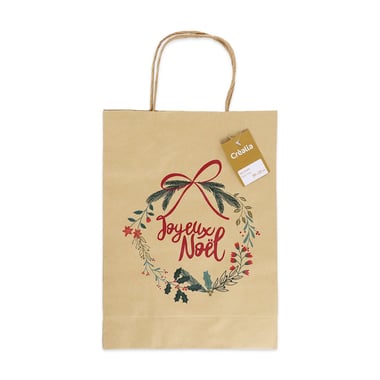 Grand sachet kraft  - Collection Noël Tradition - Créalia