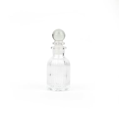 Fiole en verre avec rainures 5,7 x 13 cm - Créalia