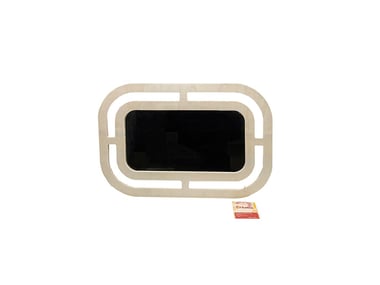 Miroir rectangle en bois - 30x45 cm - Créalia