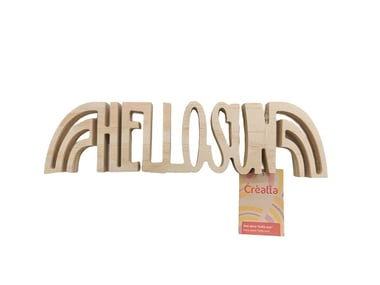 Mot à décorer "Hello sun" - Créalia