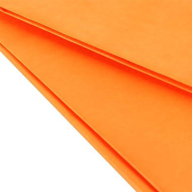 Papier de soie - 75 x 50 cm - Orange - 6 feuilles - Créalia
