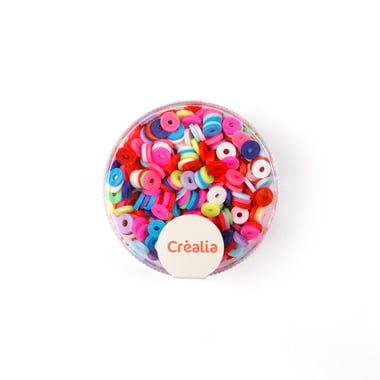 Perles heishi Créalia - Ø 6 mm - Multicolore couleurs pop