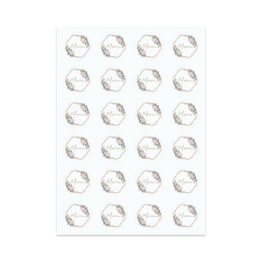 Stickers d’emballage merci x 48 – collection mariage « Rustic wedding » – Créalia