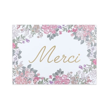 Carte de remerciements – Collection mariage x 6 - 15, 5  x 11 cm– Créalia