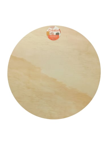 Plaque ronde bois - Ø 40 cm - Créalia