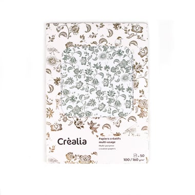 Ramette de papiers créatifs - 50 feuilles - A4 - Créalia
