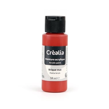 Flacon de peinture acrylique Créalia - 59 ml - Brique mat