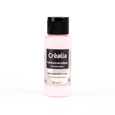 Flacon de peinture acrylique Créalia - 59 ml - Rose poudré mat