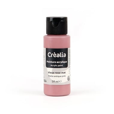 Flacon de peinture acrylique Créalia - 59 ml - Vieux rose mat
