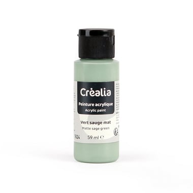 Flacon de peinture acrylique Créalia - 59 ml - Vert sauge mat