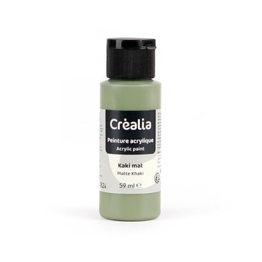 Flacon de peinture acrylique Créalia - 59 ml - Kaki mat