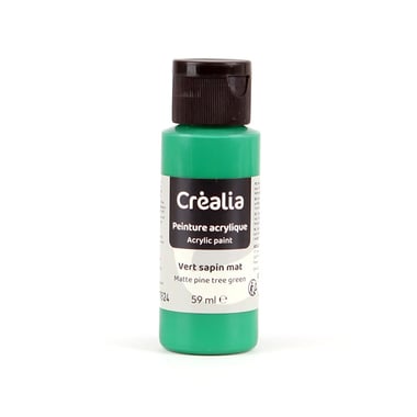 Flacon de peinture acrylique Créalia - 59 ml - Vert sapin mat