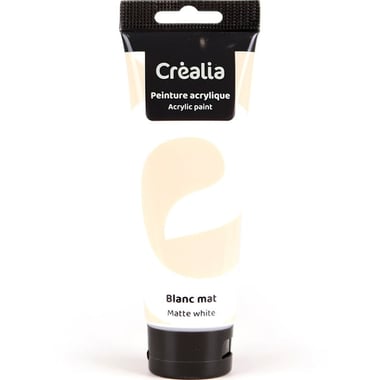 Peinture acrylique Créalia - 120 ml - Blanc mat
