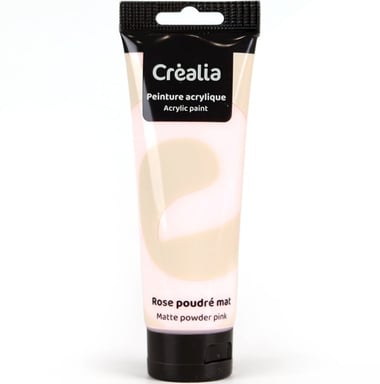 Peinture acrylique Créalia - 120 ml - Rose poudré mat