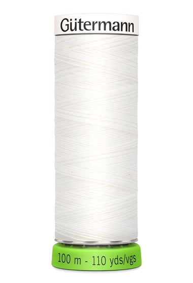 Fil à coudre Gütermann - RPET - Blanc n°824
