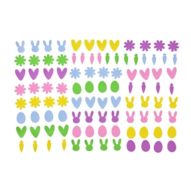 Set de 100 gommettes en mousse Pâques - Créalia
