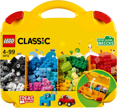 Valisette jaune LEGO Classic remplie de briques de couleur