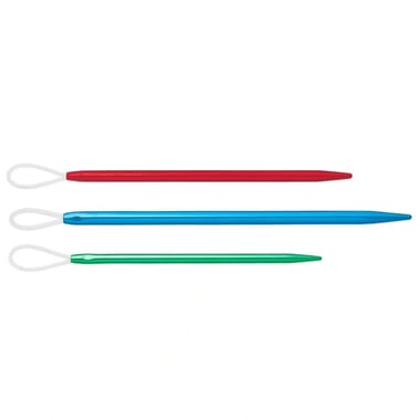 Lot de 3 aiguilles à laine - 6, 7, 8,5 cm avec boucles