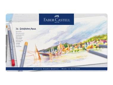 Lot de 36 crayons de couleurs Faber-Castell - Goldfaber Aquarelle