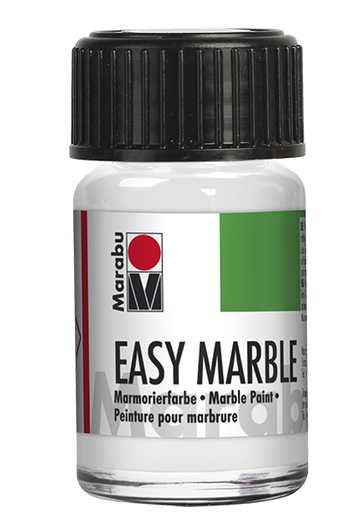 Peinture pour marbrure Marabu Easy Marble - Blanc 070 - 15 ml